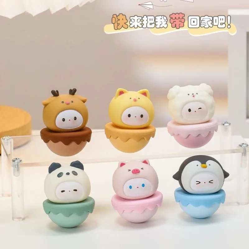 Simpatico animale bicchiere modello bambola cartone animato bicchiere ornamento da tavolo piccolo giocattolo per bambini bicchiere giocattolo educativo premi per la scuola materna