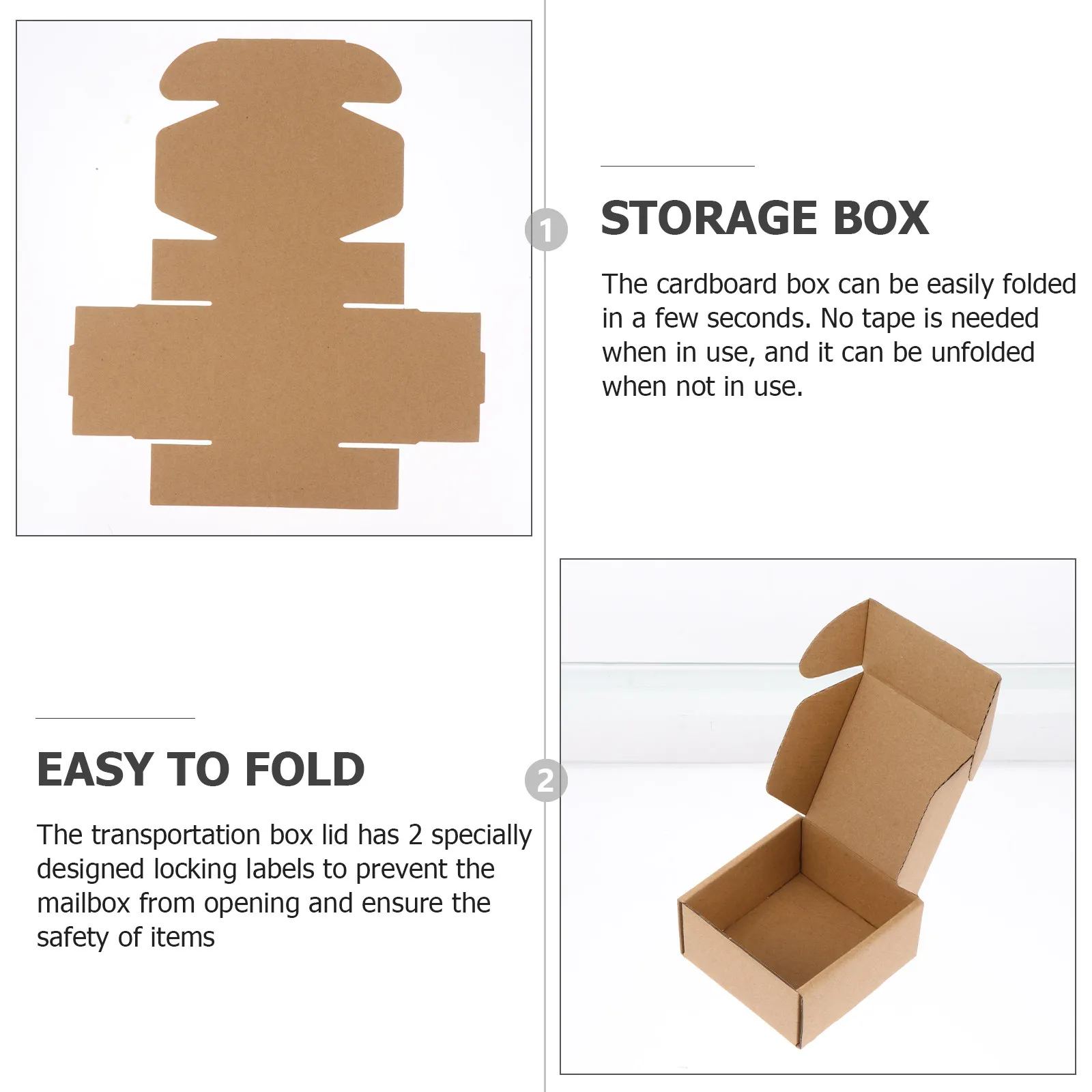 25 Pcs Black Cardboard Box Corrugated Packaging Case for Jewelry Shipping Storage Box Ideal for Small Business and Mailing Needs - view 6
