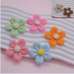 Toppe imbottite a fiori per vestiti da cucire, applique a colori, forniture per cucire, decorazione per capelli fai da te, 5,2 cm, 26 pz/lotto