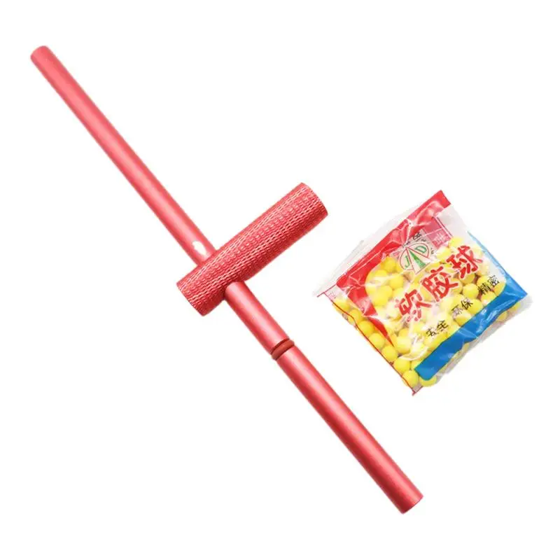 Ball Launch Tube Foam Ball Launch Outdoor Aluminum Alloy Crackling Tube Nostalgic Simulation Crackling Tube Toys Soft Pinball