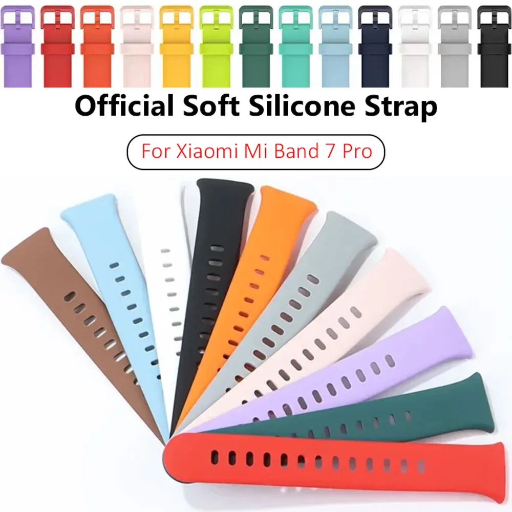 Colorful Soft Silicone Strap For Xiaomi Mi Band 7 Pro Sports Wristband Bracelet For Xiaomi Mi Band7 Pro Smartwatch Accessories