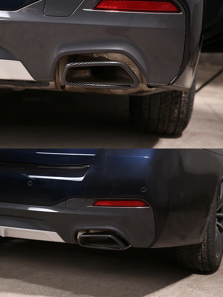 X2 Edelstahl-Endschalldämpfer Auspuffrohr-Abdeckung Zierleiste Passend für BMW 5er 6er GT G30 G38 G32 2018-2023 – Detail 7