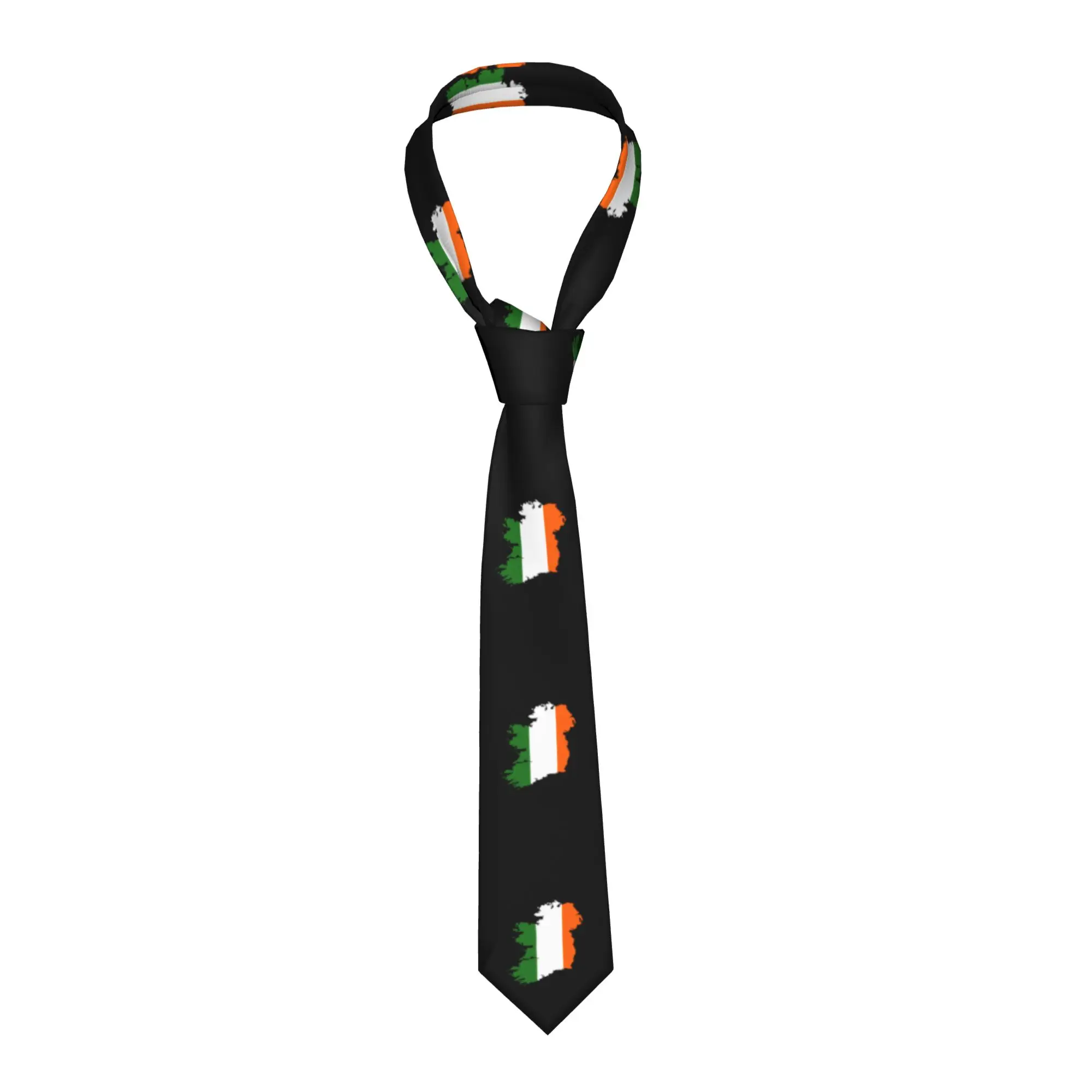 

Модные галстуки с картой и флагом Ирландии для вечеринок, персонализированные мужские ирландские патриотические галстуки