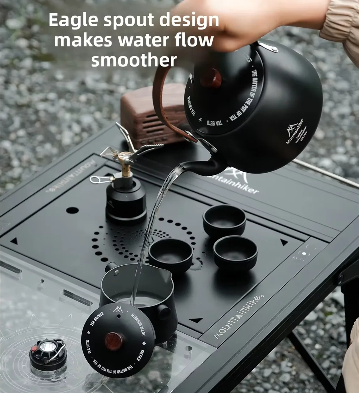 Camping Cooking Set 2 Person - MOUNTAINHIKER Outdoor Portable Travelling Tea Set