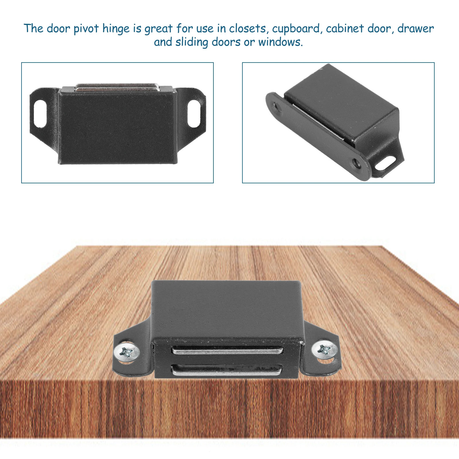 

Invisible Hinge Magnetic Door Catch Stainless Steel Closet Cabinet Furniture Latch Strong Magnet Durable Pivot Hinge Sliding