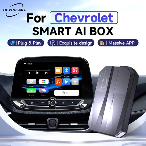 HEYINCAR Smart AI Box inalámbrico Android Auto CarPlay para Chevrolet Onix TRAX TRAVERSE BLAZER EQUINOX Tracker turbo para YouTube tv