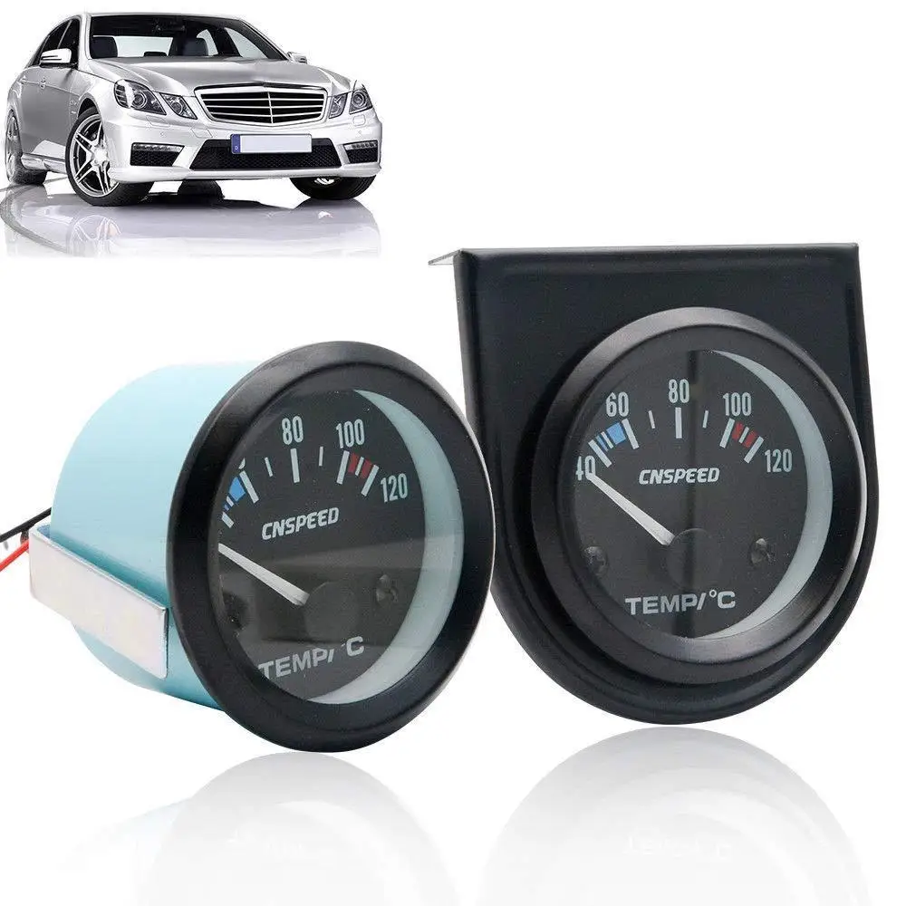 1Pcs Digital LED Water Temp Gauge For All Vehicles Black Plastic High-quality Material White Light Car Water Temperature Gauge