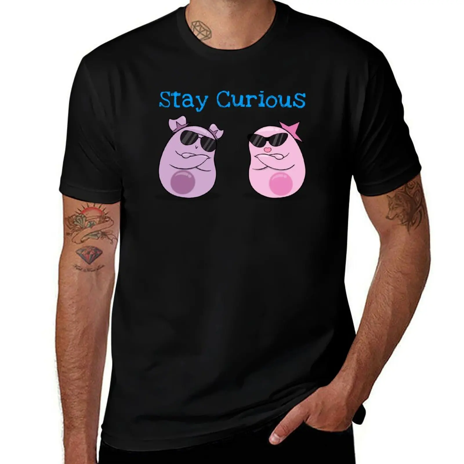 

Stay Curious! with the Amoeba Sisters T-Shirt t shirts for man graphic vintage funny t shirts man T-shirt
