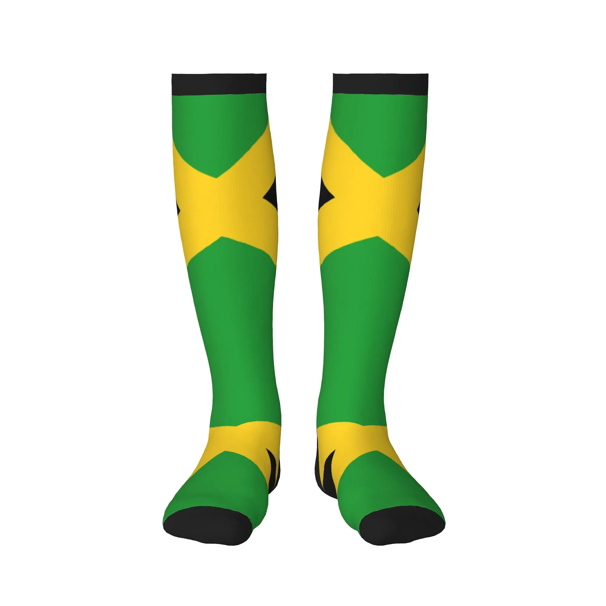 Flag of Jamaica Dress Socks for Men Women Warm Fashion  Sports Compression Socks