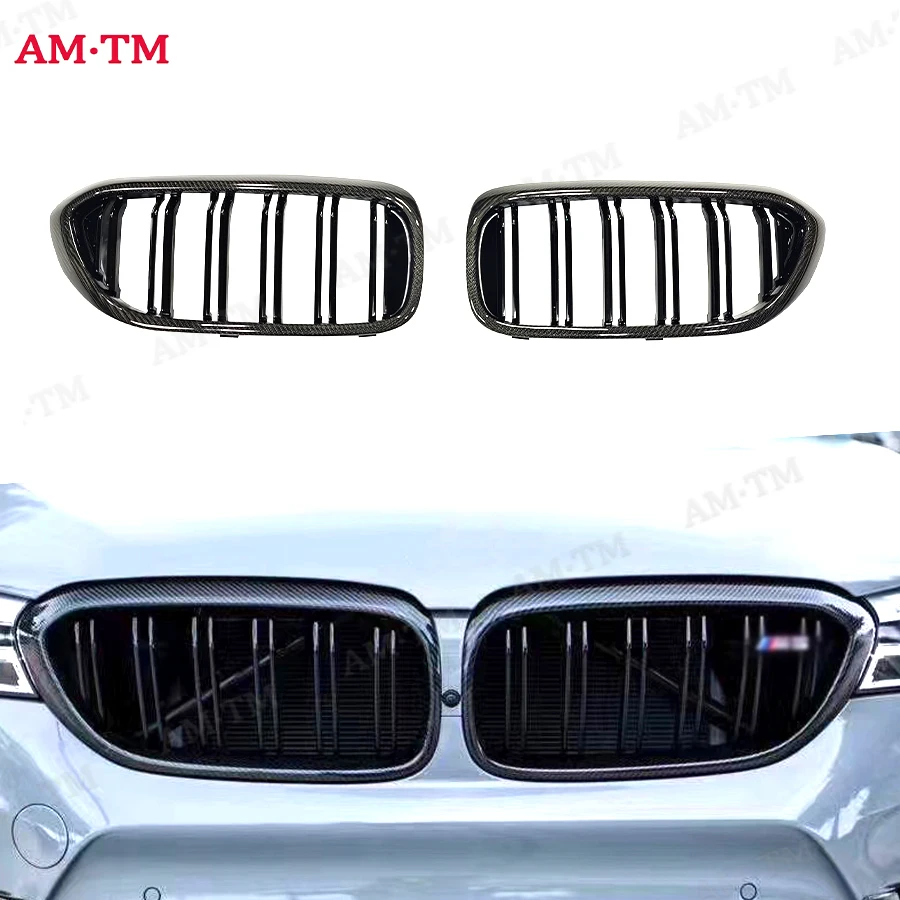 

Сухой карбоновый волокно для BMW серии 5, M5 F90 F10 F18 G30 G38, передний бампер автомобиля, решетка, крышка, подходит для кузова