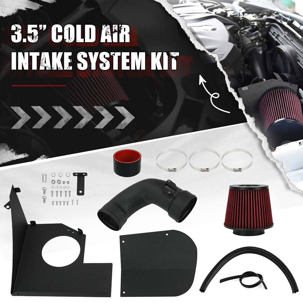 

3.5" Cold Air Intake System Kit w/ Heat Shield for BMW 120i 125i 220i 230i 320i 420i 430i B48 2.0T Engines 16-18