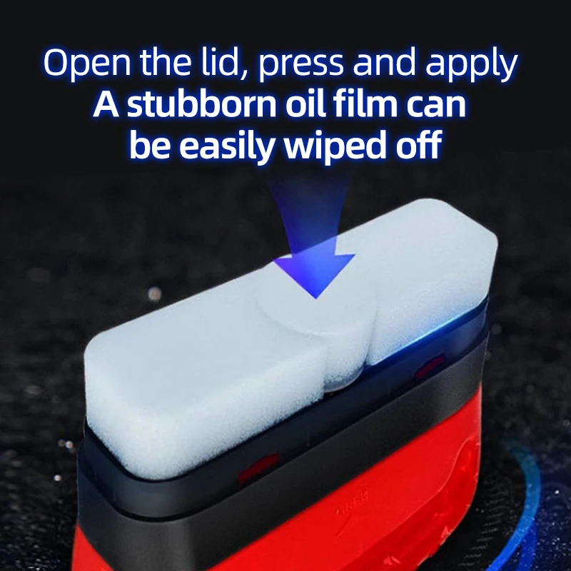 Car Glass Oil Film Cleaning Brush 120ml, Remove Stubborn Oil‑Film Water Spots, for Windshield Rearview Mirror Leather Interior, One‑Wipe Portable Car Window Cleaner