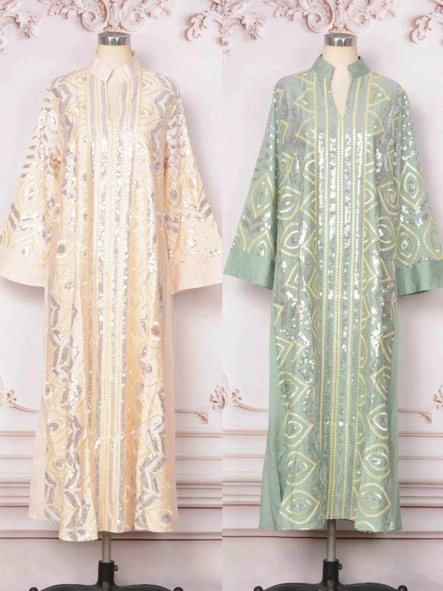 

Middle East Saudi Arabia Islamic Ramadan Bead Robe Muslim Luxury Fashion Dress Women's Dubai Party Evening Dress