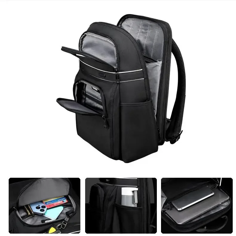Men's Travel-Ready Backpack - Waterproof Nylon with Dedicated 16-Inch Laptop Sleeve for Work Trips 2630207