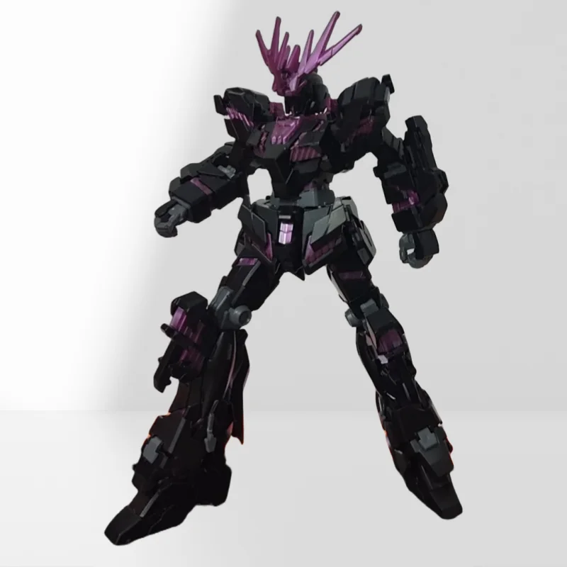 Xd unicórnio banshee preto roxo hg 1/144 RX-0 montar o modelo crianças quebra-cabeça brinquedo figuras de ação presentes decorativos colecionáveis