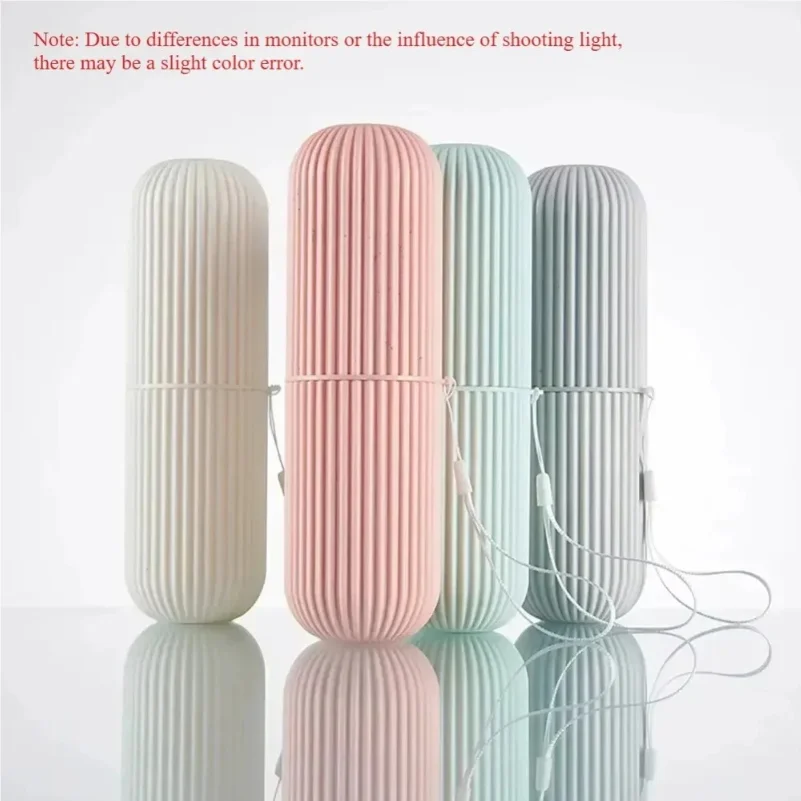 Portable Toothbrush Holder with Toothpaste Storage – Travel Bathroom Cup Case Organizer for Toiletries On-the-Go