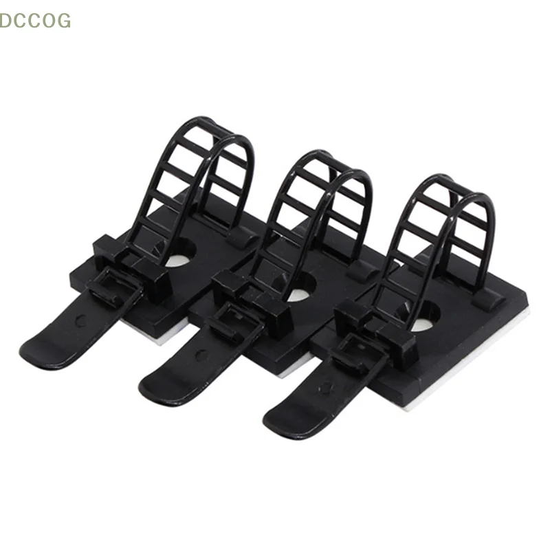 10pcs Adjustable Cable Organizer Clip Self Adhesive Mouse Keyboard USB Charger Cord Management