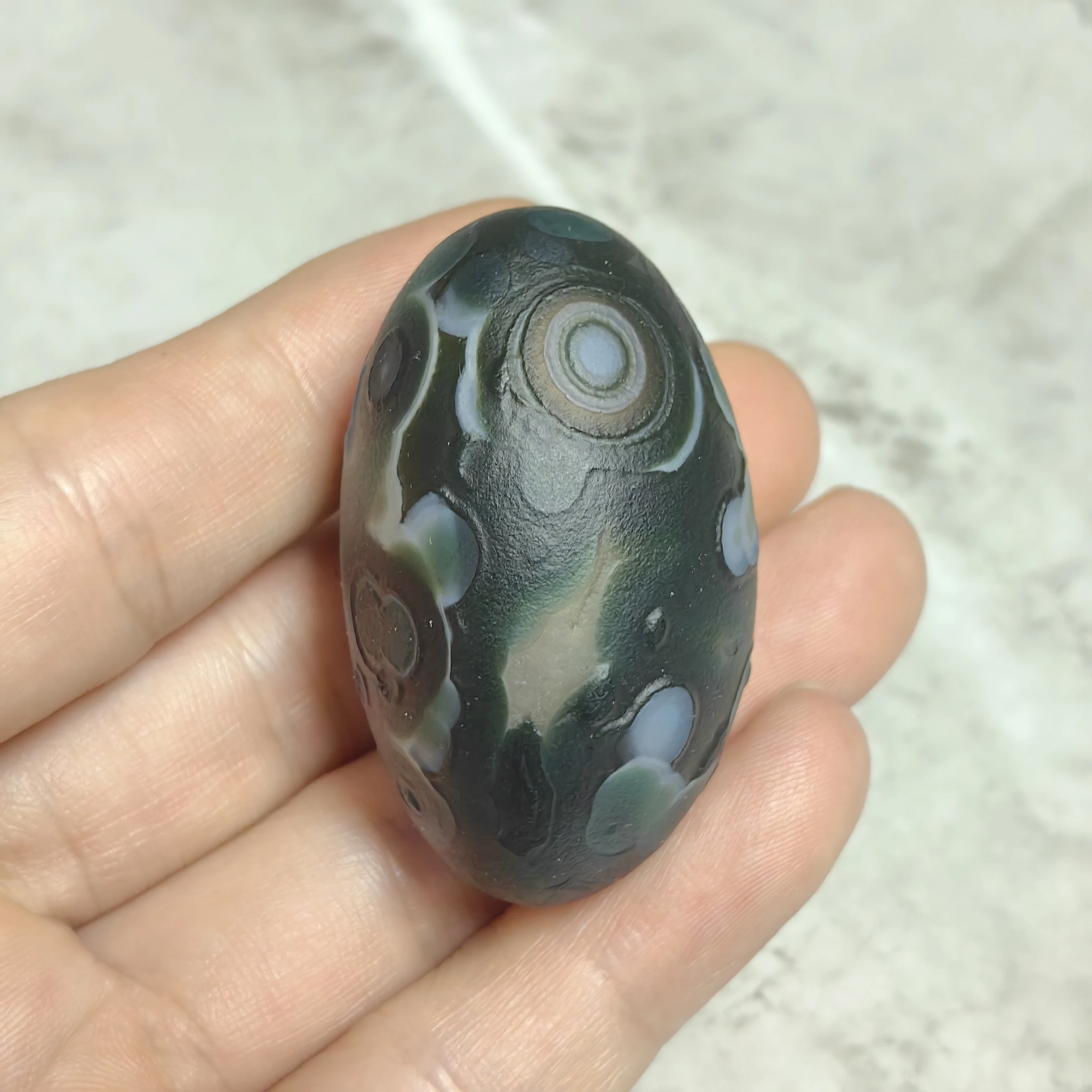 Premium Black & Green Agate 