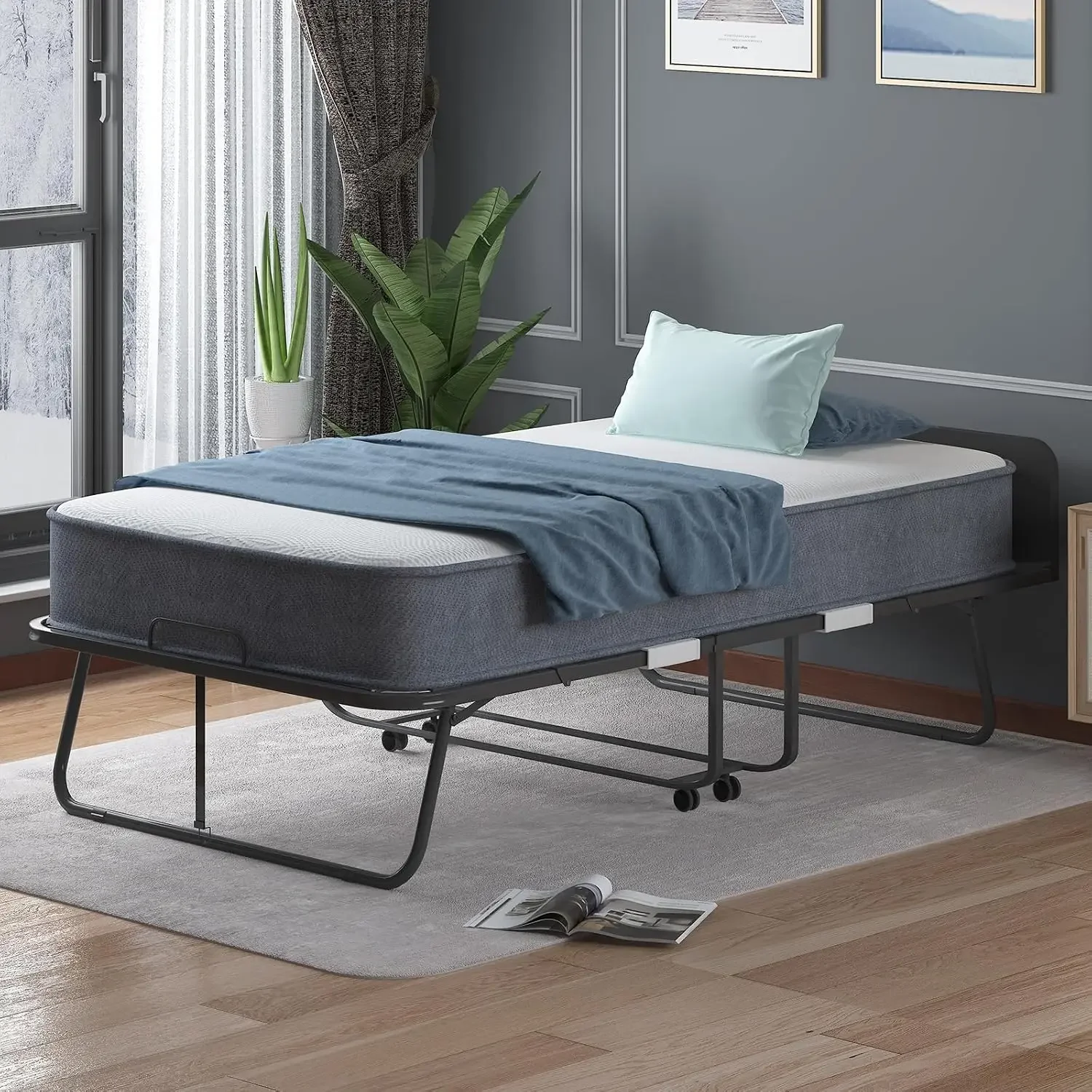 Folding Bed with Mattress for Adults - 75