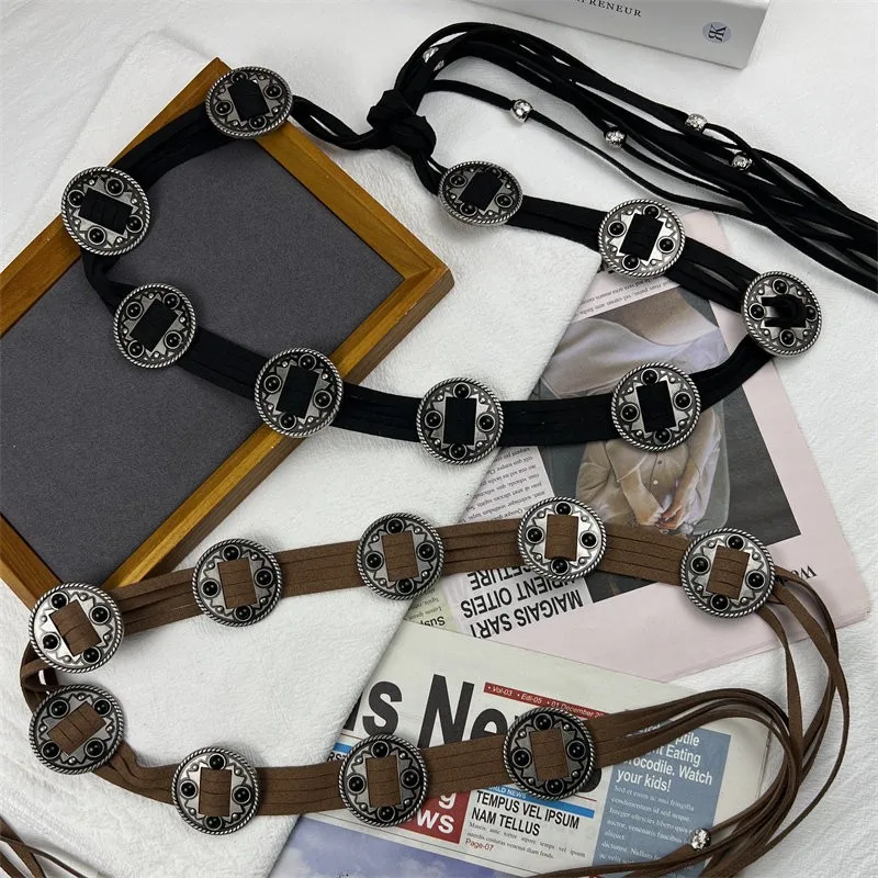 

Женский пояс-цепочка в богемном этническом стиле с бахромой для юбок, платьев и джинсов, с эффектом утяжки талии