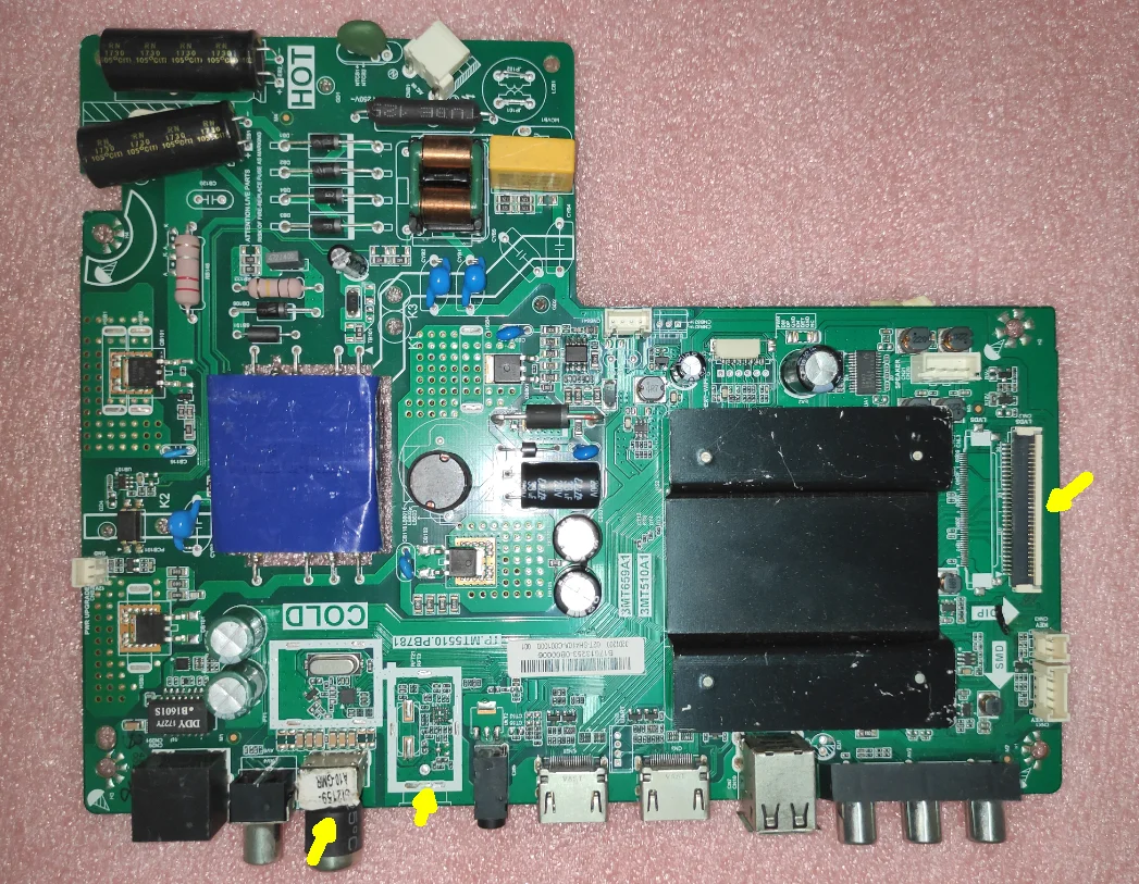 TP.MT5510.PB781  3mt659a1  3mt510a1   49a600  32D1200    Three in one TV motherboard test good