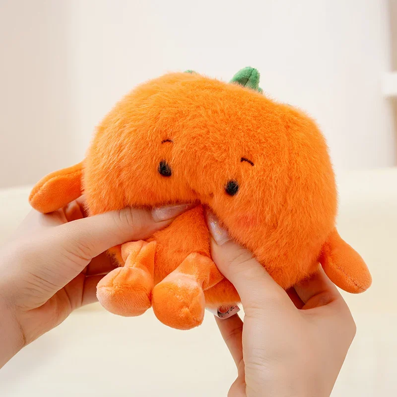 Smile Aroma Fruit Plush Toys Stuffed Persimmon Durian Hami Melon Peach Toys Mini Cute Office Desktop Companion Nice Gift