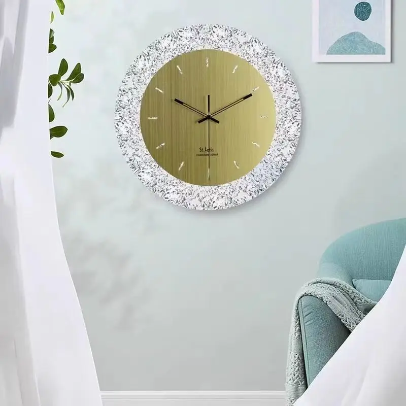 35cmHigh appearance level girl heart wall clock Dance studio Beauty salon Internet celebrity Clothing Store Bedroom Trend clock