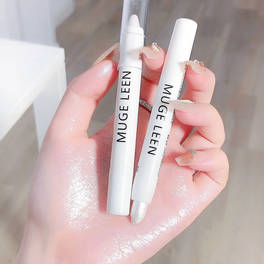 1 szt. Długotrwały rozświetlacz pod oczy - Perłowo-białe, brokatowe kosmetyki do oczu dla lśniących oczu