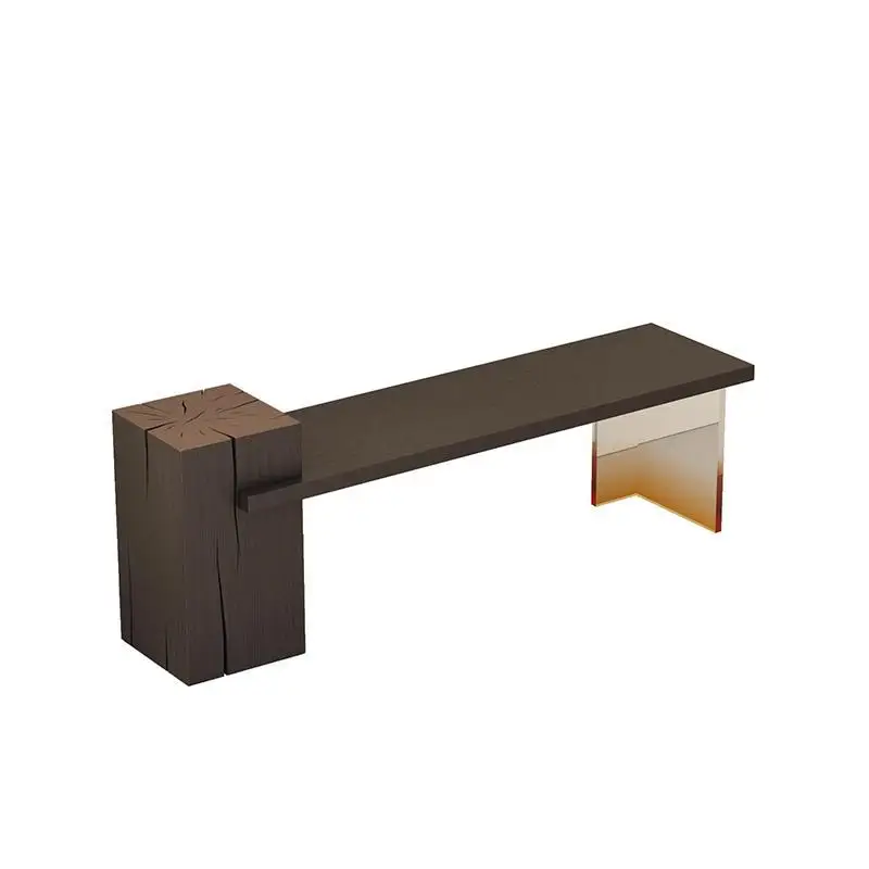 

Wabi Sansan acrylic solid wood bench bedroom household entrance stool