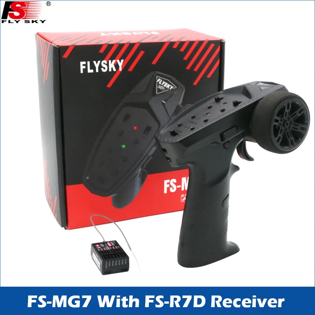 FLYSKY 2.4G 7CH ANTFS-MG7 With FS-R7D R7D Receiver Remote Controller Transmitter for RC Car Boat DIY Parts