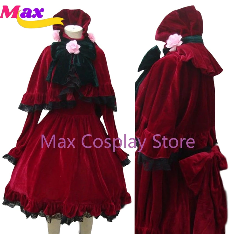 

Max Cos Anime Rozen Maiden Pure Ruby Cosplay Shinku Red Dress Halloween Costume Custom Made