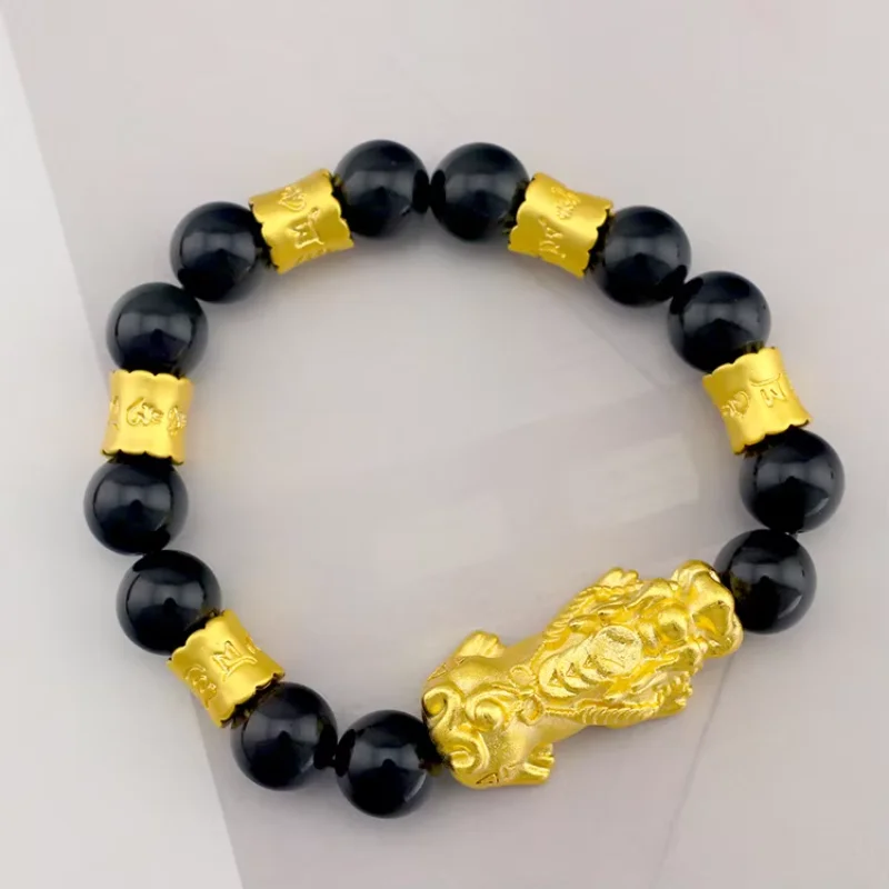 

9999 Real Gold 24K DIY Handmade Accessories, Gold Mantra Bucket Beads Loose Gold Beads