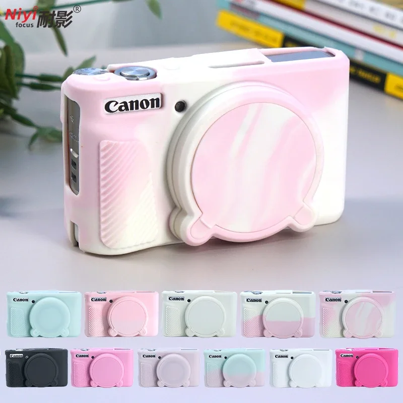 

For Canon SX730 SX740 Camera Silicone Case Soft Silicone Protector Camera Cover Case Full Body Bag Baseplate Dustproof Waterprof