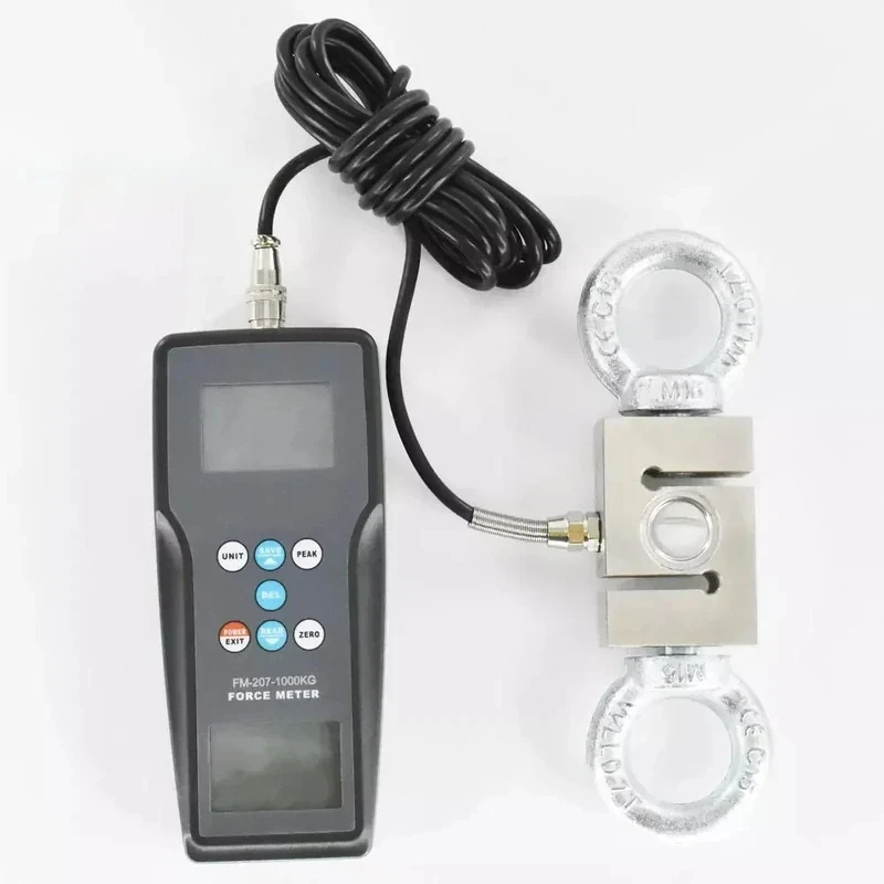 Force Gauge Digital Push Pull Tter 00N,00k,0Lbf Tension Meter FM--00K