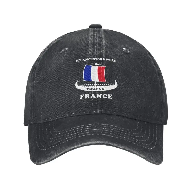 Custom My Ancestors Were Vikings France Baseball Cap for Men Women Cotton Adjustable French Flag Dad Hat Sun Protection