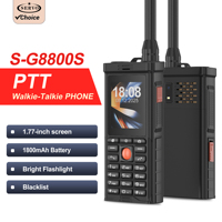 SERVO 2G PTT Phone Walkie Talkie 2 SIM Card Call Record Blacklist Flashlight 1800mAh FM Radio Button Cellphone External Antenna
