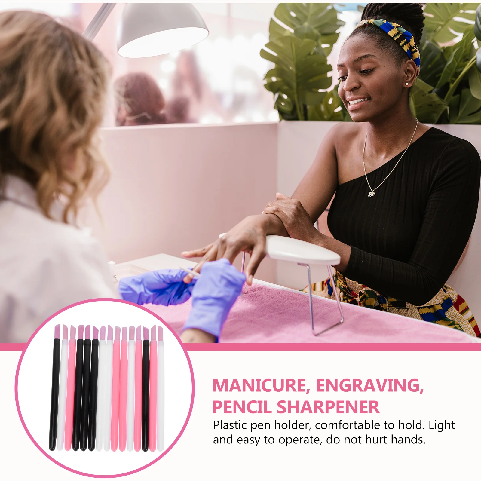 

15pcs Nail Grinding Pens Multifunctional Dead Skin Remover Cuticle Tool Manicure Pen Durable Plastic Nail File Polishing