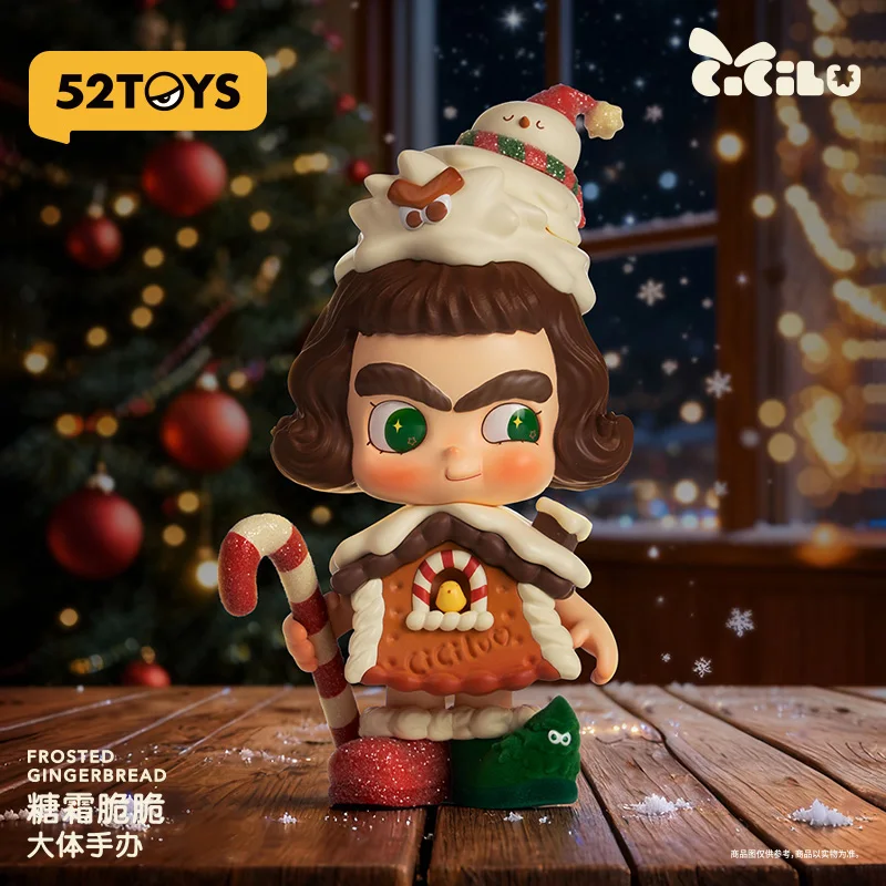 

52TOYS CiCiLu FROSTED GINGERBREAD Anime Action Figure Guess Bag Ornament Figurines Home Decor Desktop Dolls Model Gift