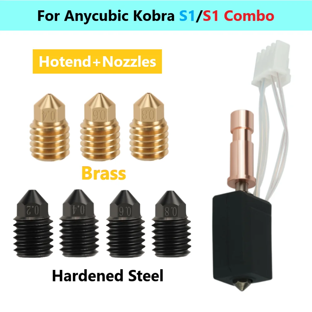 

For Anycubic Kobra S1 Hotend Ceramic New Upgrade Hotend For Kobra S1 Combo Head S1C 3d Printer 24V 48W 200K Rapid heating 300℃