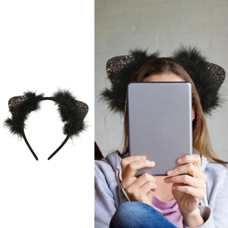 DXAE DECICACE CATS EAR HAIRBAND BASHBAND HOADAL Associory Airtfrict Birthday Addric