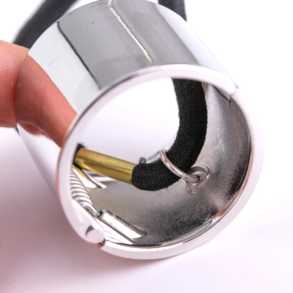 

3pcs Metal Cylinder Ring Durable Accessories For Women Girls Silver Rose Gold Black Daily Wear Ponytail Holders Hair Bands Hair