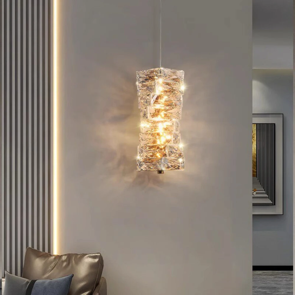 

Luxury Vintage LED Crystal Chandelier Dining Room Children's Room Living Room Bedroom Entryway Attic Art Deco Pendant Lamp