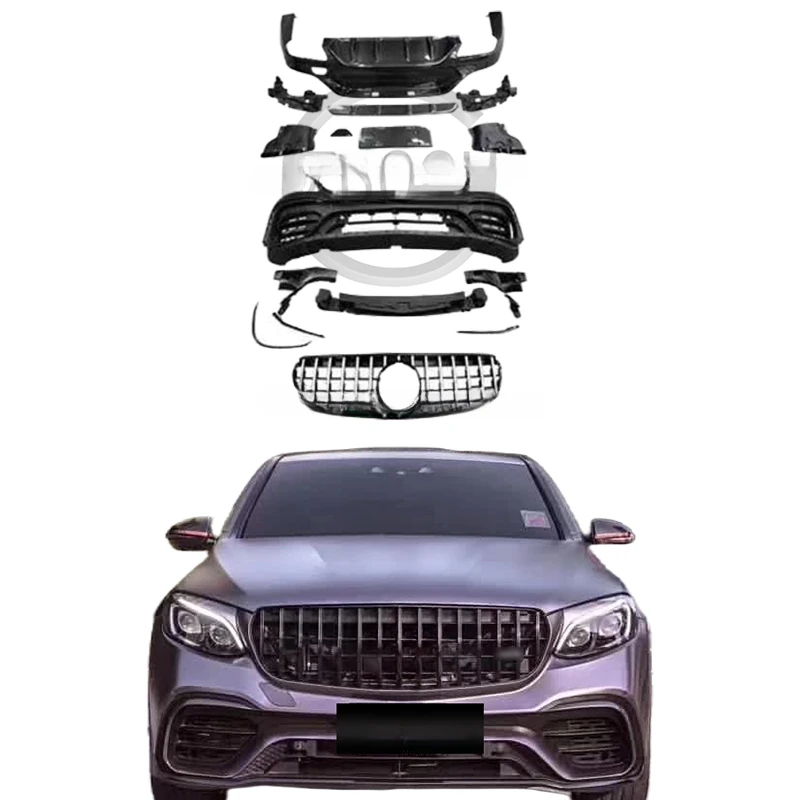 

Genuine bodykit for Mercedes C253 GLC Coupe to GLC63 AMG car bumper kit front car bumper car front rear lip