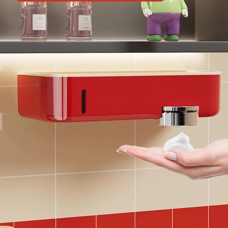 

Soap Dispenser Induction Hand Sanitizer Machine Wall Mounted Bathroom Storage Rack, Fully Automatic Induction Soap Dispenser
