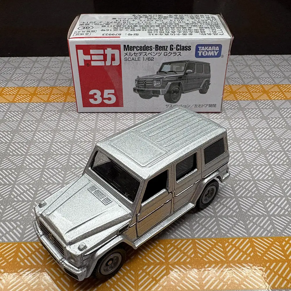 

TOMY Tomica Diecast Alloy Car Model 35 Mercedes Benz G Class Toy Red White Box Gift