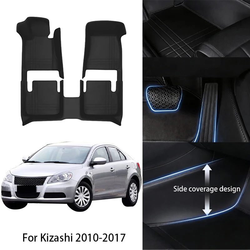 Custom Fit PU Leather Car Floor Mat For Suzuki For Grand Kizashi Grand Vitara ignis Jimny 2007-2019 Auto Interior Accessories