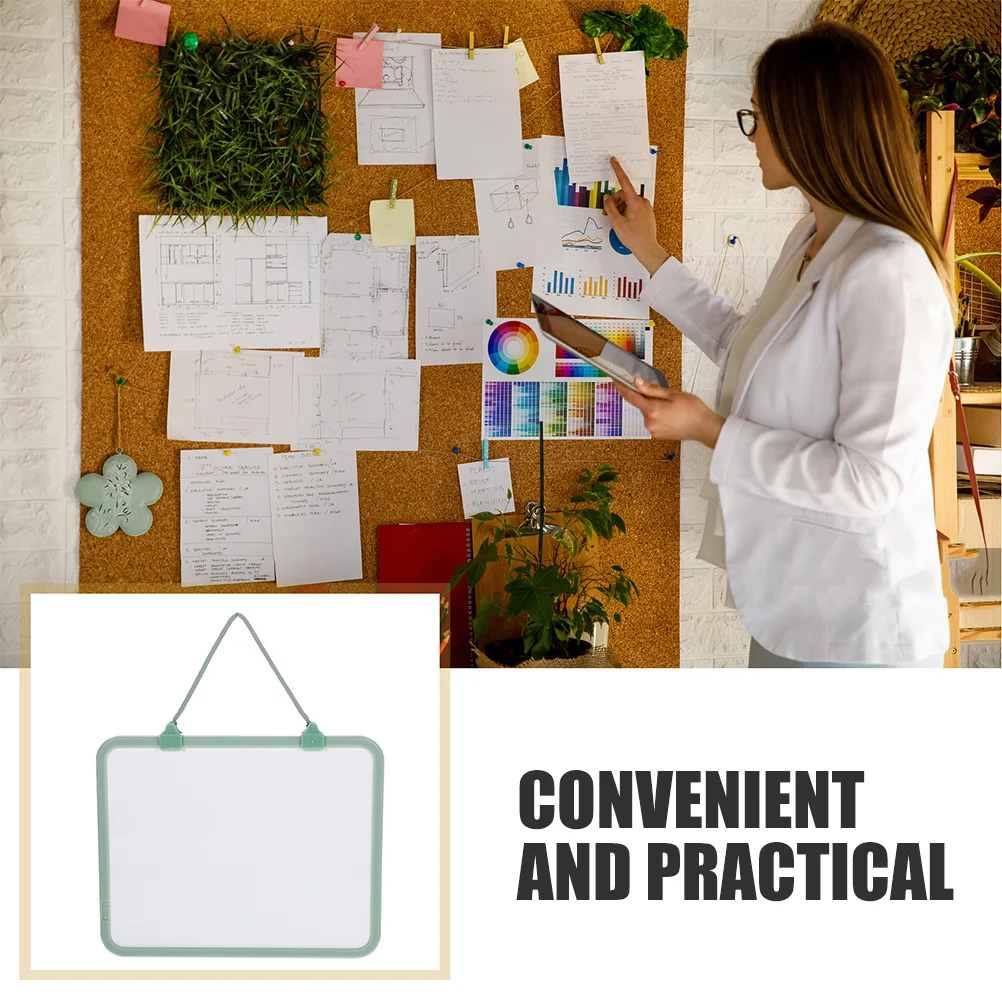 2Pcs 드라이 지우기 화이트 보드 교수형 쓰기 보드 다기능 낙서 작은 사무실 학생 사용 드라이 지우기 보드