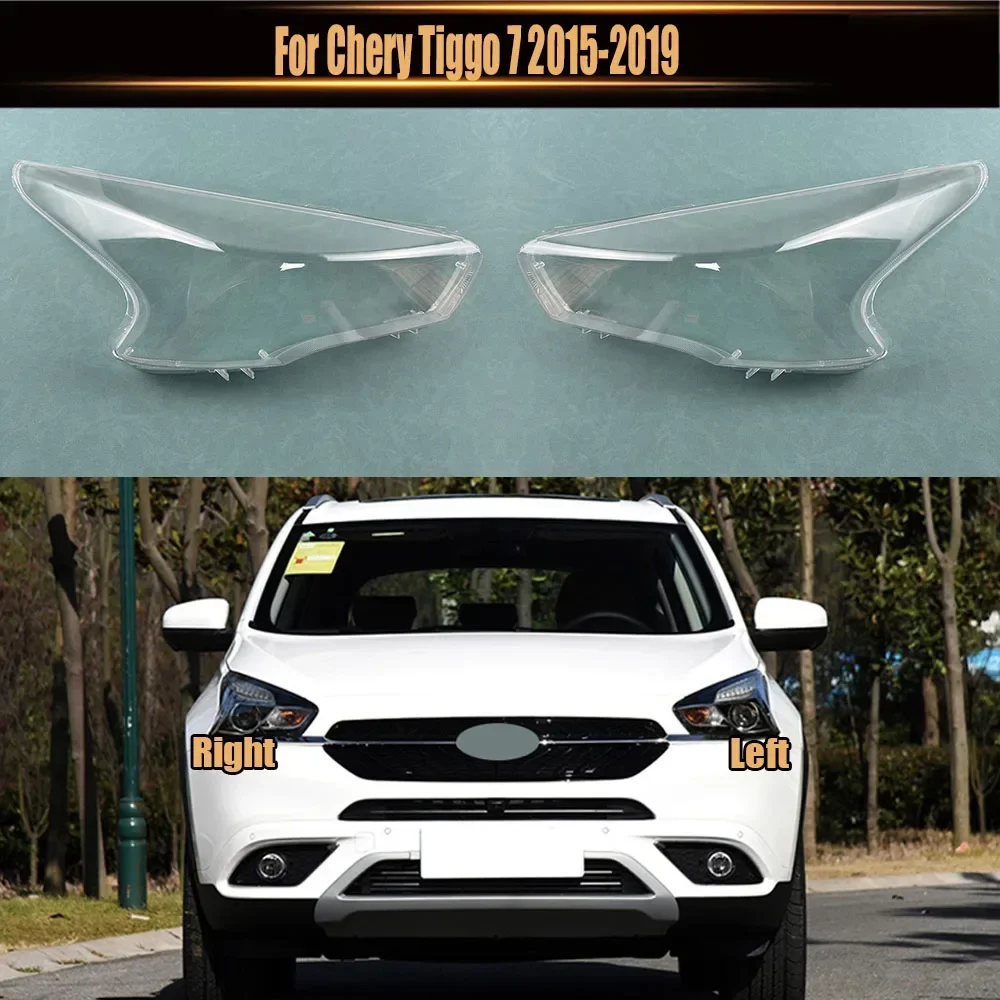 

For Chery Tiggo 7 2015-2019 Front Headlight Cover Transparent Mask Headlamp Lamp Shell Replace Original Lampshade Plexiglass
