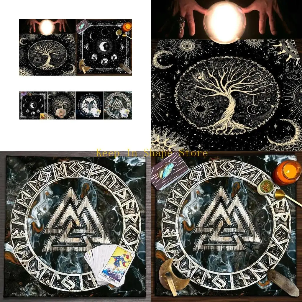 

U1JC Geometric Divinations Table Table Trate Board Game Game Oracles Card Pad Support Mat