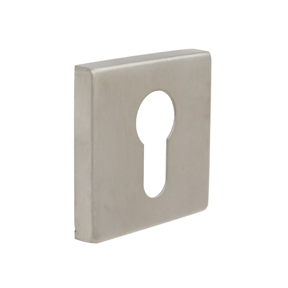 stainless steel  304 Square euro profile cylinder escutcheon for use with knob handles rosette